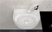 REA umywalka ceramiczna nablatowa ścienna Mini  345 x 255 x 120 mm