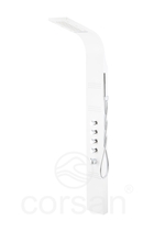 Panel prysznicowy A-013A T LED z kaskadą termostat Biały RAL 9010 165x19 cm Corsan - DARMOWA DOSTAWA RABAT W SKLEPIE