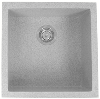 Anfra Zlewozmywak Granitowy ZGR-23 1-komorowy kwadratowy podblatowy 47x47 cm